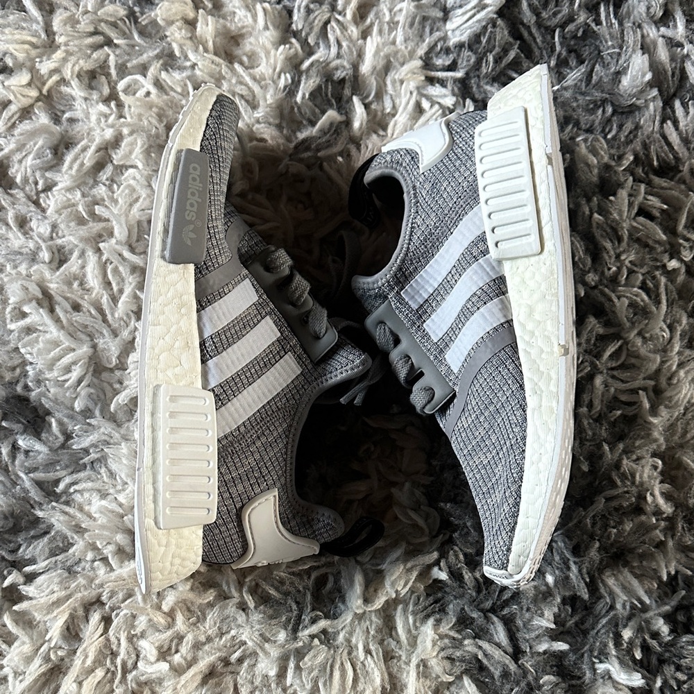 Adidas NMD R1 Gray and White Sneakers